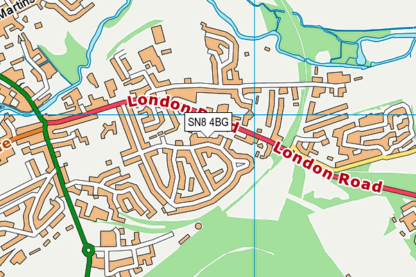 SN8 4BG map - OS VectorMap District (Ordnance Survey)