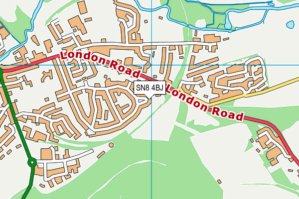 SN8 4BJ map - OS VectorMap District (Ordnance Survey)