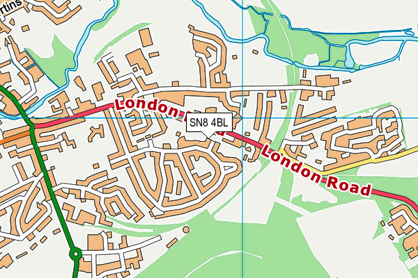 SN8 4BL map - OS VectorMap District (Ordnance Survey)