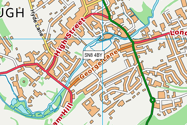 SN8 4BY map - OS VectorMap District (Ordnance Survey)