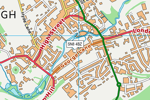 SN8 4BZ map - OS VectorMap District (Ordnance Survey)