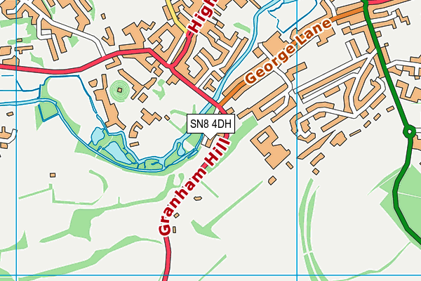 SN8 4DH map - OS VectorMap District (Ordnance Survey)