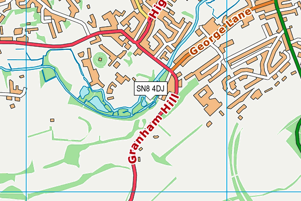 SN8 4DJ map - OS VectorMap District (Ordnance Survey)