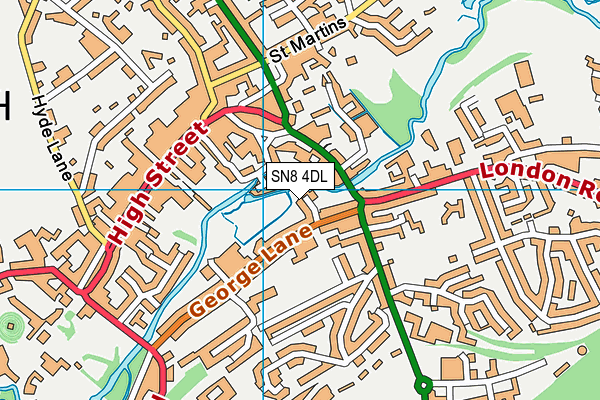 SN8 4DL map - OS VectorMap District (Ordnance Survey)