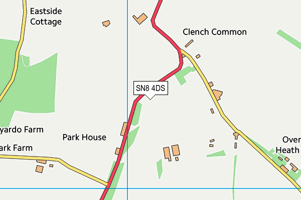 SN8 4DS map - OS VectorMap District (Ordnance Survey)