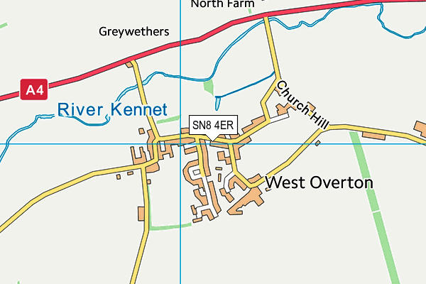 SN8 4ER map - OS VectorMap District (Ordnance Survey)