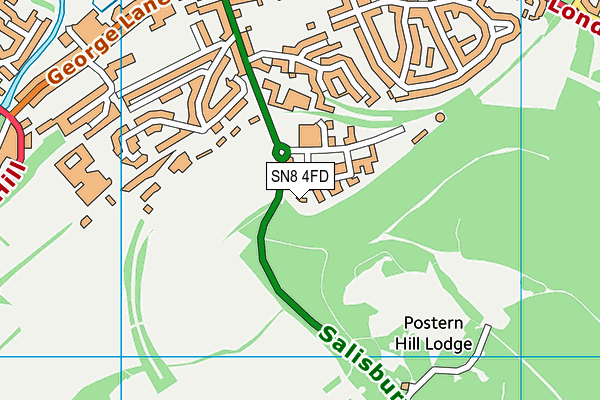 SN8 4FD map - OS VectorMap District (Ordnance Survey)