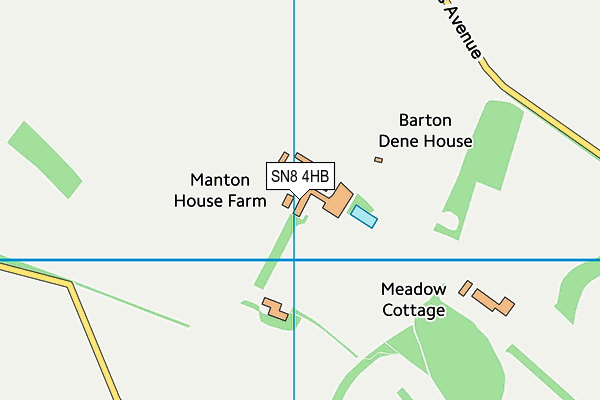 SN8 4HB map - OS VectorMap District (Ordnance Survey)