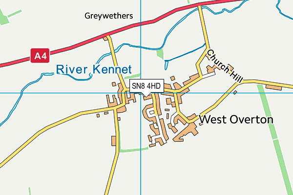 SN8 4HD map - OS VectorMap District (Ordnance Survey)