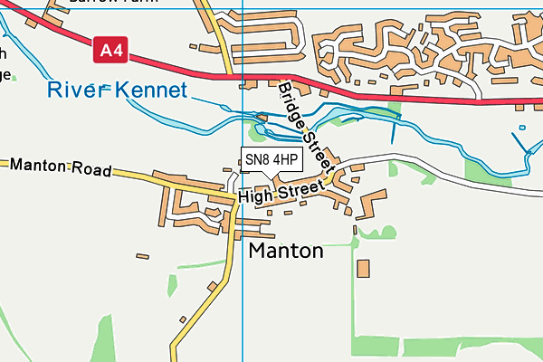 SN8 4HP map - OS VectorMap District (Ordnance Survey)