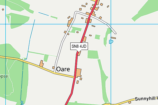 SN8 4JD map - OS VectorMap District (Ordnance Survey)