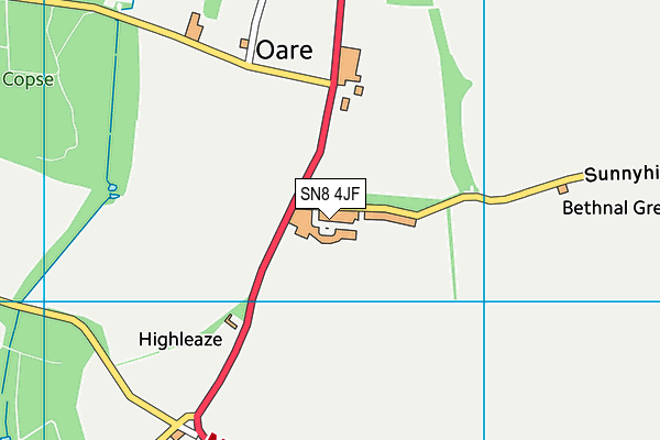 SN8 4JF map - OS VectorMap District (Ordnance Survey)