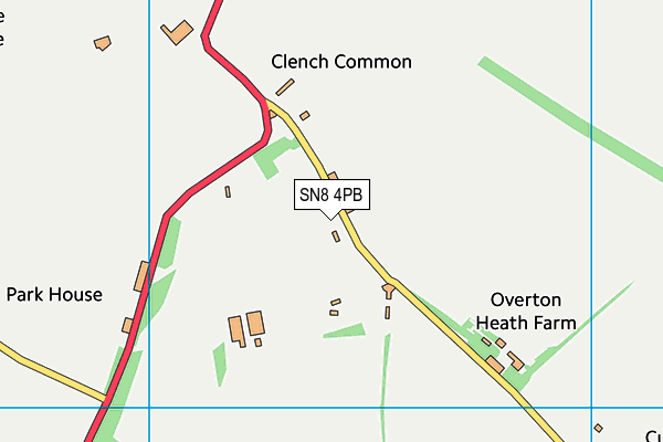 SN8 4PB map - OS VectorMap District (Ordnance Survey)