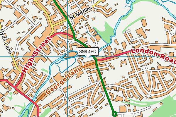 SN8 4PQ map - OS VectorMap District (Ordnance Survey)