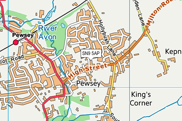 SN9 5AP map - OS VectorMap District (Ordnance Survey)