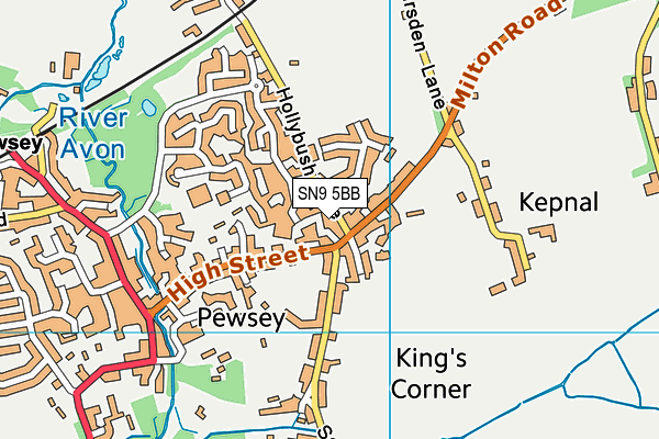 SN9 5BB map - OS VectorMap District (Ordnance Survey)