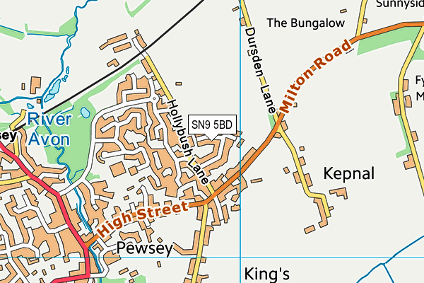 SN9 5BD map - OS VectorMap District (Ordnance Survey)