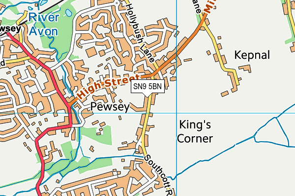 SN9 5BN map - OS VectorMap District (Ordnance Survey)