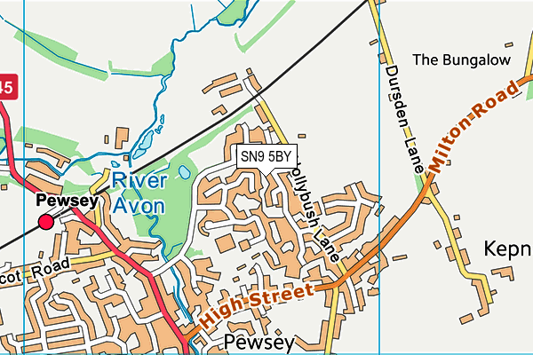 SN9 5BY map - OS VectorMap District (Ordnance Survey)