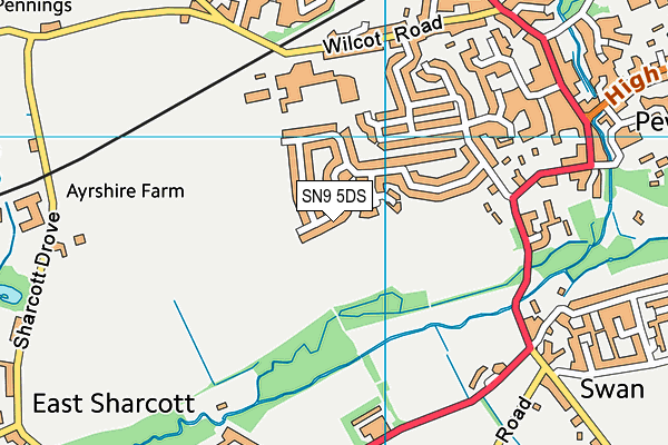 SN9 5DS map - OS VectorMap District (Ordnance Survey)