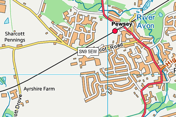 Pewsey Swimming & Sports Centre (Closed) map (SN9 5EW) - OS VectorMap District (Ordnance Survey)