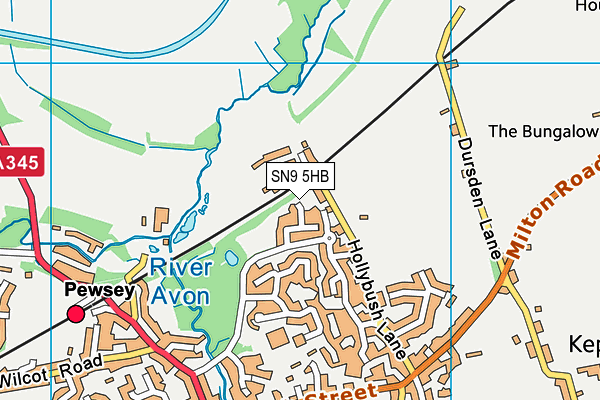 SN9 5HB map - OS VectorMap District (Ordnance Survey)