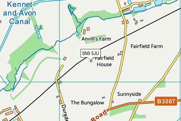 SN9 5JU map - OS VectorMap District (Ordnance Survey)