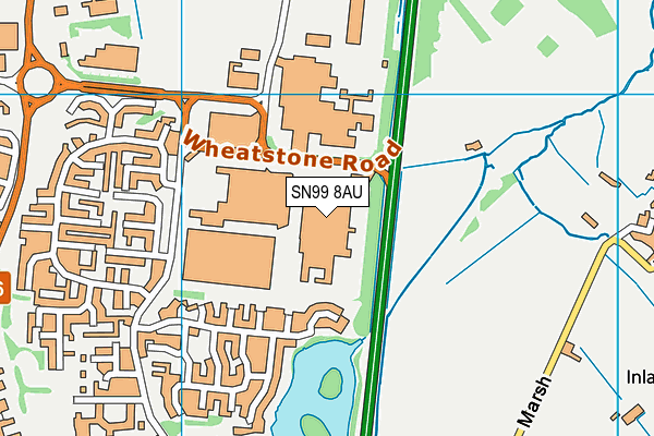 SN99 8AU map - OS VectorMap District (Ordnance Survey)