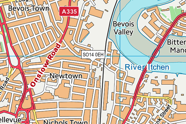 SO14 0EH map - OS VectorMap District (Ordnance Survey)