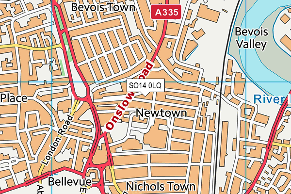 SO14 0LQ map - OS VectorMap District (Ordnance Survey)