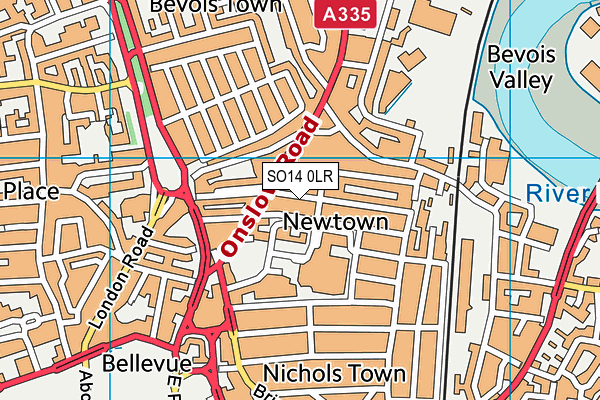 SO14 0LR map - OS VectorMap District (Ordnance Survey)