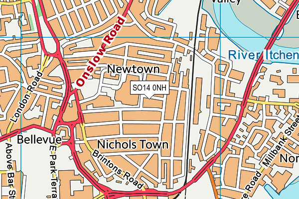 SO14 0NH map - OS VectorMap District (Ordnance Survey)