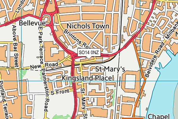 SO14 0NZ map - OS VectorMap District (Ordnance Survey)