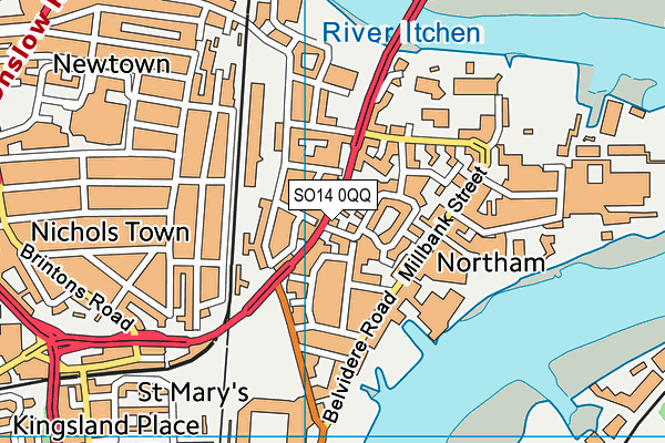 SO14 0QQ map - OS VectorMap District (Ordnance Survey)