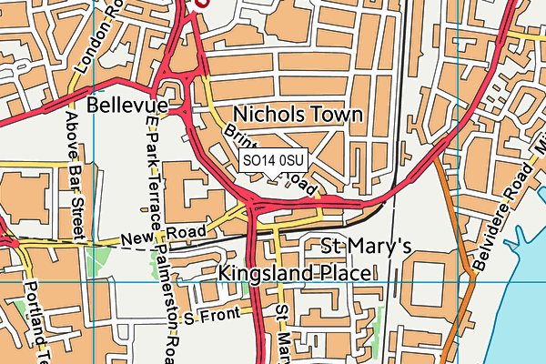 SO14 0SU map - OS VectorMap District (Ordnance Survey)