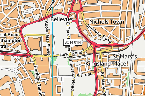 Southampton Solent University map (SO14 0YN) - OS VectorMap District (Ordnance Survey)