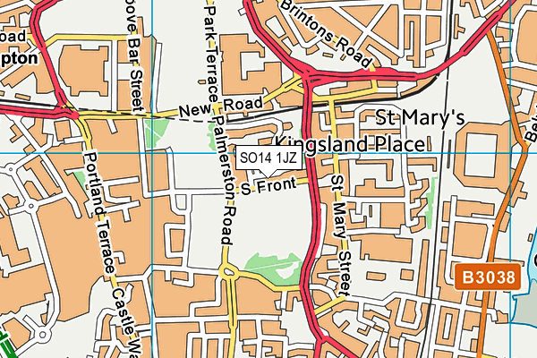 Hoglands Park map (SO14 1JZ) - OS VectorMap District (Ordnance Survey)