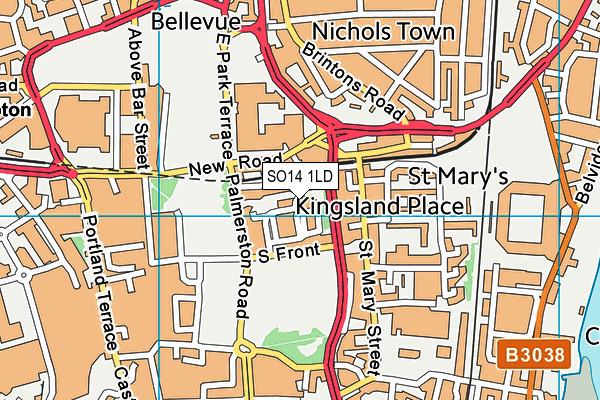 SO14 1LD map - OS VectorMap District (Ordnance Survey)