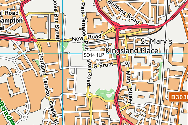 SO14 1LP map - OS VectorMap District (Ordnance Survey)