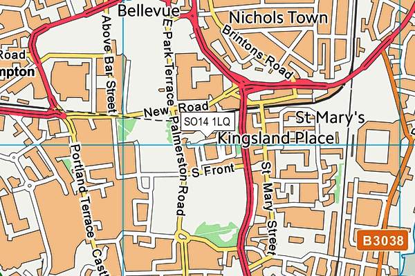SO14 1LQ map - OS VectorMap District (Ordnance Survey)