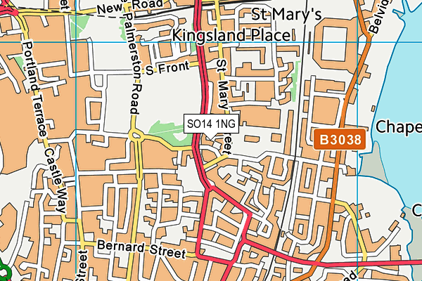 SO14 1NG map - OS VectorMap District (Ordnance Survey)