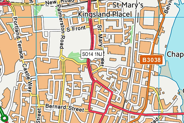 SO14 1NJ map - OS VectorMap District (Ordnance Survey)