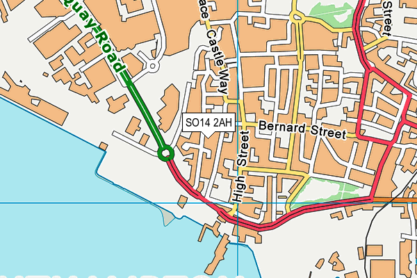 SO14 2AH map - OS VectorMap District (Ordnance Survey)