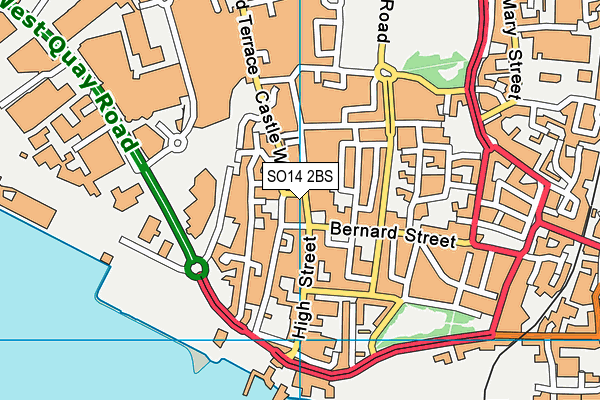 SO14 2BS map - OS VectorMap District (Ordnance Survey)