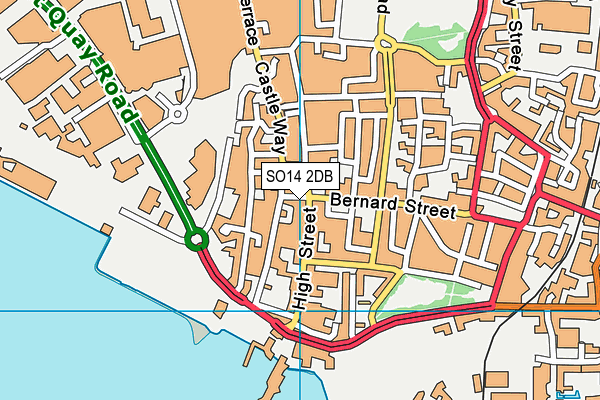 SO14 2DB map - OS VectorMap District (Ordnance Survey)