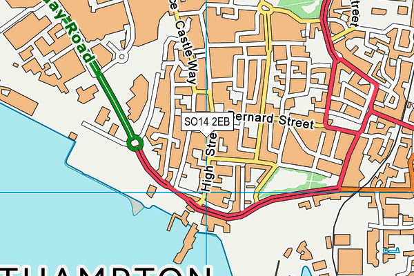 SO14 2EB map - OS VectorMap District (Ordnance Survey)