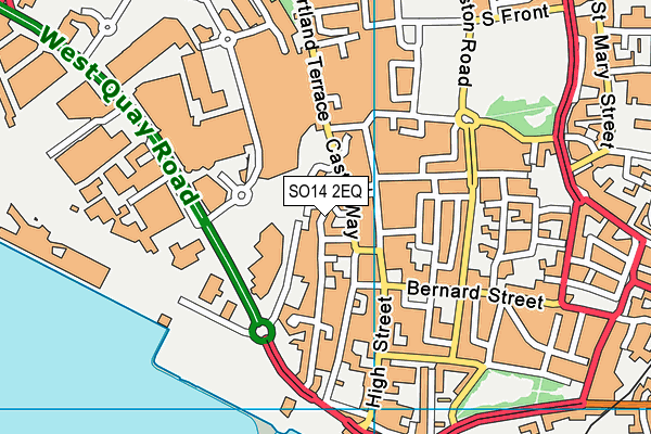 SO14 2EQ map - OS VectorMap District (Ordnance Survey)