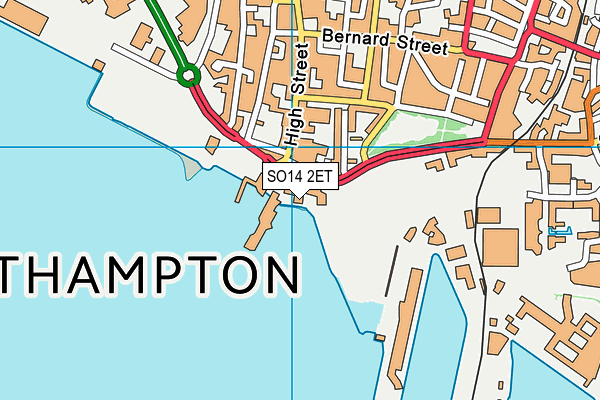 SO14 2ET map - OS VectorMap District (Ordnance Survey)