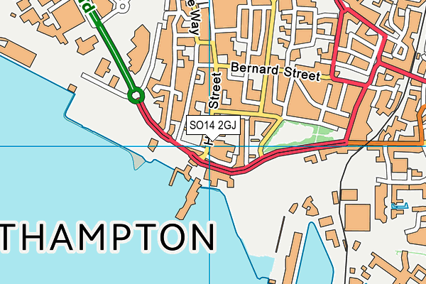 SO14 2GJ map - OS VectorMap District (Ordnance Survey)