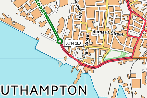 SO14 2LX map - OS VectorMap District (Ordnance Survey)